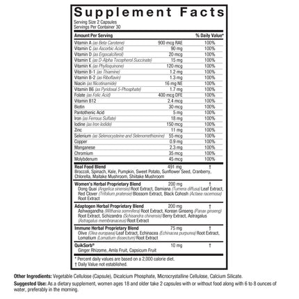 Women’s 100 Multivitamin – 60 Capsules - Nature's Answer - SuperfoodShop