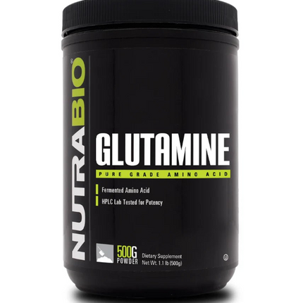 L - Glutamine 500g – Kyowa Quality - 100% Puur & Plantaardig - NutraBio - SuperfoodShop