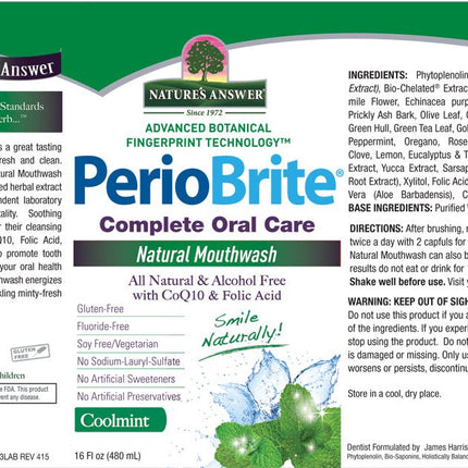 Mondwater PerioBrite® Coolmint 480ml - Nature's Answer - SuperfoodShop