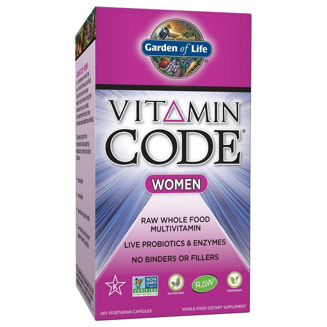 Vitamin Code Women – Multivitamine uit Echte Voeding (240 capsules) - Garden of Life - SuperfoodShop