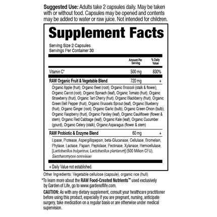 Vitamin Code RAW Vitamine C – 500 mg uit Whole Food - Garden of Life - SuperfoodShop