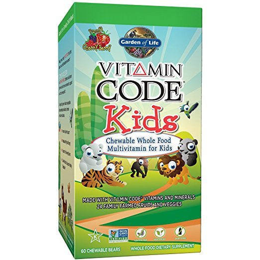 The Vitamin Code Kids – Natuurlijke Multivitamine Kauwtabletten (60 stuks) - Garden of Life - SuperfoodShop
