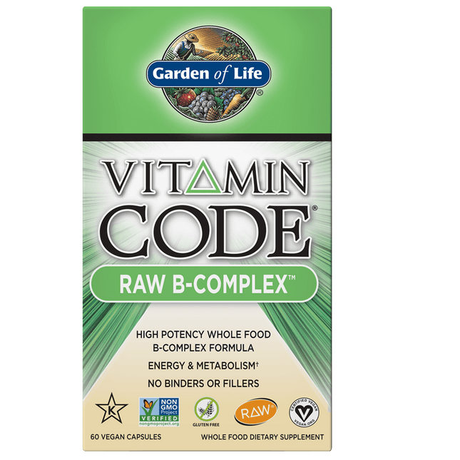 Vitamin Code B - Complex – Natuurlijke B - vitamines uit Voeding (60 capsules) - Garden of Life - SuperfoodShop
