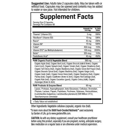 Vitamin Code B - Complex – Natuurlijke B - vitaminen uit Voeding (120 capsules) - Garden of Life - SuperfoodShop