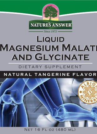 Vloeibare Magnesium Bisglycinaat & Malaat – Mandarijnsmaak (480 ml) - Nature's Answer - SuperfoodShop