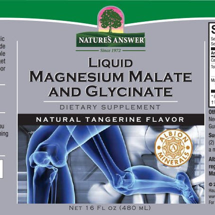 Vloeibare Magnesium Bisglycinaat & Malaat – Mandarijnsmaak (480 ml) - Nature's Answer - SuperfoodShop