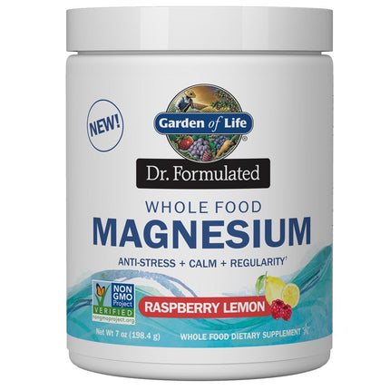Whole Food Magnesium Raspberry Lemon – 350 mg + Probiotica (198,4 g) - Garden of Life - SuperfoodShop