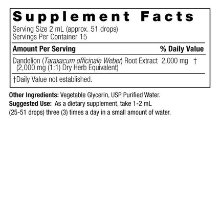 Paardenbloem (Dandelion) Extract – Alcoholvrij & Vloeibaar - Nature's Answer - SuperfoodShop