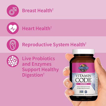 Vitamin Code Women – Multivitamine uit Echte Voeding (120 capsules) - Garden of Life - SuperfoodShop