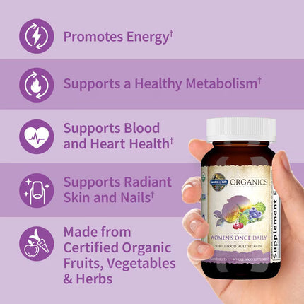 Organics Women’s Once Daily – Biologische Multivitamine voor Vrouwen (30 tab)