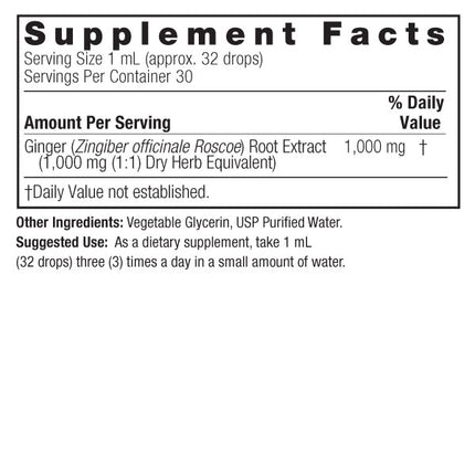 Gember (Ginger) extract - Alcoholvrij 30ml - Nature's Answer - SuperfoodShop