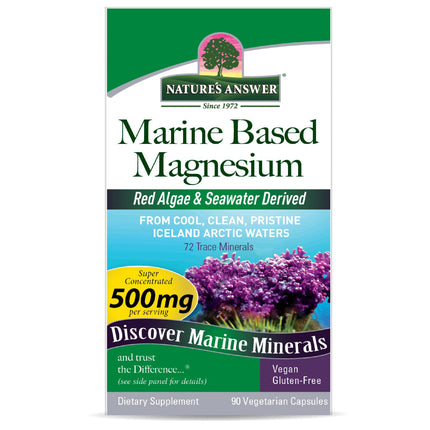 Marine Based Magnesium 500 mg - Natuurlijke Magnesium uit Aquamin® (90 capsules) - Nature's Answer - SuperfoodShop