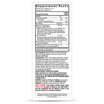 Mullein - X Kids Hoestsiroop – Natuurlijke Hoestdrank voor Kinderen (120 ml) - Nature's Answer - SuperfoodShop
