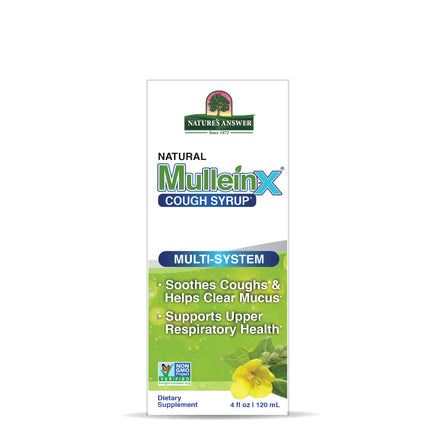 Mullein - X™ Multi System Hoestsiroop – Met Koningskaars & Honing (120ml) - Nature's Answer - SuperfoodShop