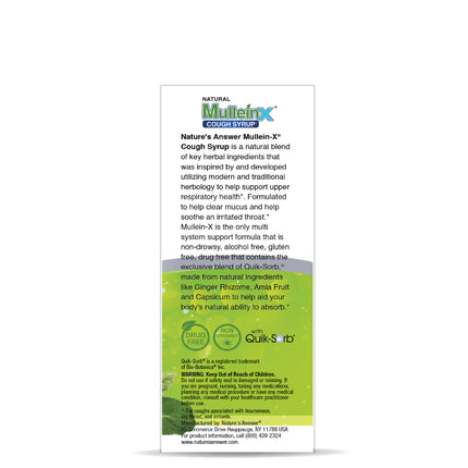 Mullein - X™ Multi System Hoestsiroop – Met Koningskaars & Honing (120ml) - Nature's Answer - SuperfoodShop