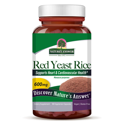 Red Yeast Rice 600mg – 90 Vegan Capsules - Nature's Answer - SuperfoodShop