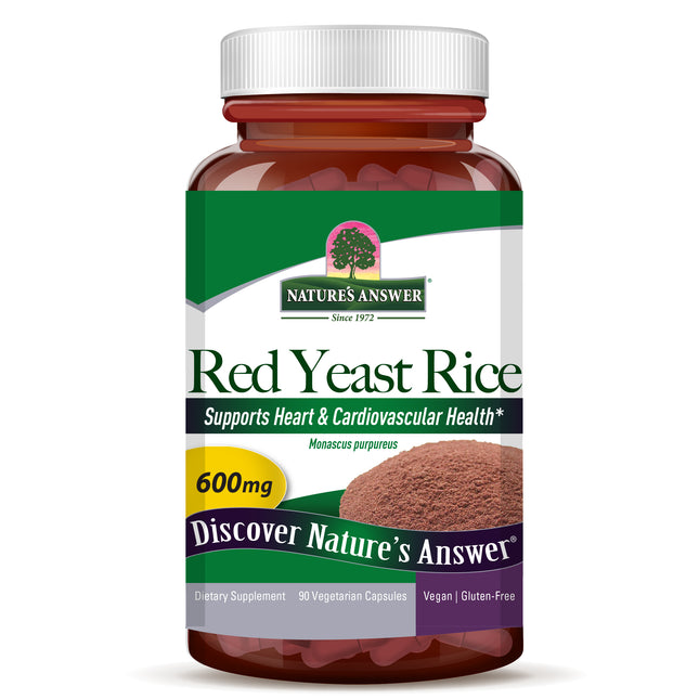 Red Yeast Rice 600mg – 90 Vegan Capsules - Nature's Answer - SuperfoodShop