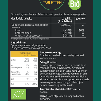 Bio Spirulina – 100% Biologisch & Raw Algenpoeder - Superfoodshop - SuperfoodShop