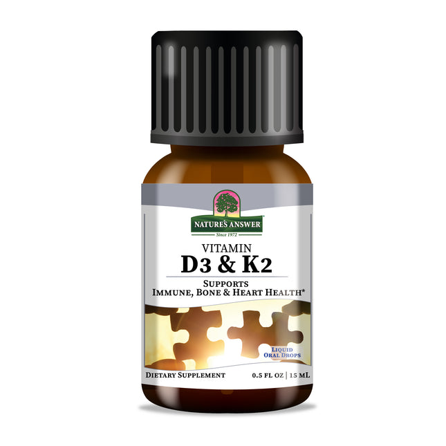 Vitamine D3 & K2 Druppels – Voor Botten & Spieren (250 doseringen) - Nature's Answer - SuperfoodShop