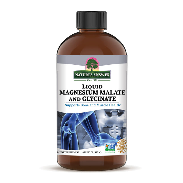 Vloeibare Magnesium Bisglycinaat & Malaat – Mandarijnsmaak (480 ml) - Nature's Answer - SuperfoodShop