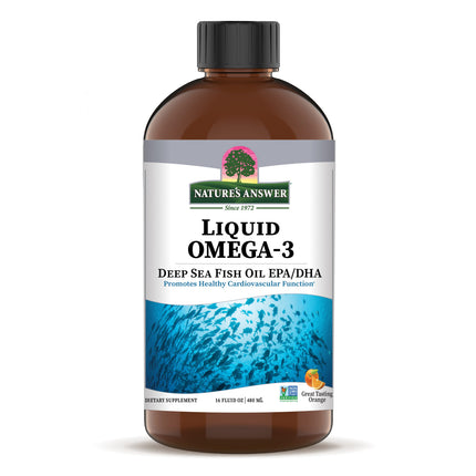 Vloeibare Omega - 3 – 480 ml | Met EPA & DHA uit Diepzeevisolie - Nature's Answer - SuperfoodShop
