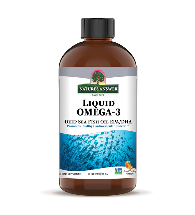 Vloeibare Omega - 3 – 480 ml | Met EPA & DHA uit Diepzeevisolie - Nature's Answer - SuperfoodShop