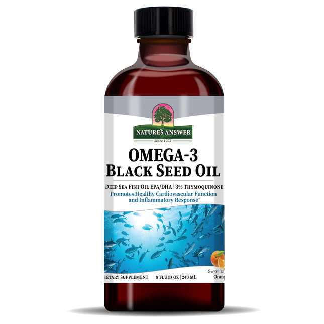 Vloeibare Omega - 3 Black Seed Olie - zwarte komijnzaadolie extract (240ml) - Nature's Answer - SuperfoodShop