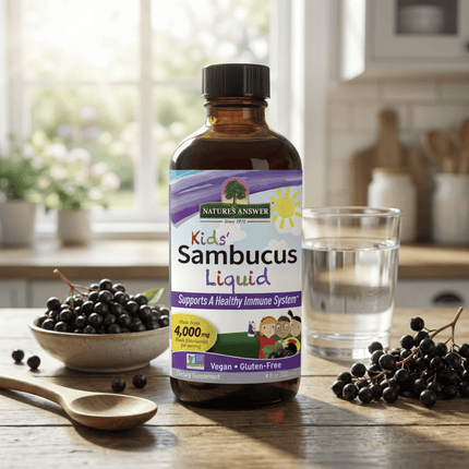Vlierbessen Extract voor Kinderen – Sambucus 120 ml - Nature's Answer - SuperfoodShop